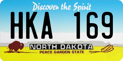 ND license plate HKA169