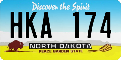 ND license plate HKA174