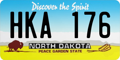 ND license plate HKA176