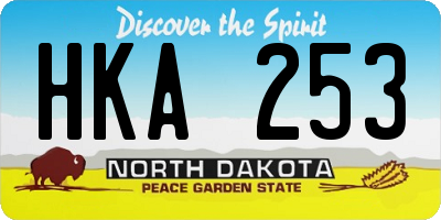 ND license plate HKA253