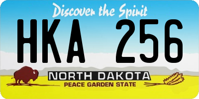 ND license plate HKA256