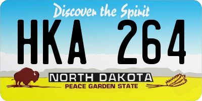 ND license plate HKA264