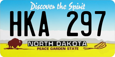 ND license plate HKA297