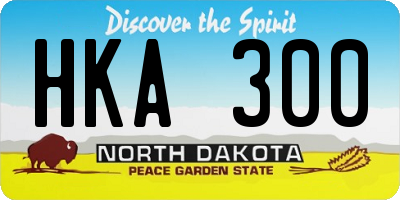 ND license plate HKA300