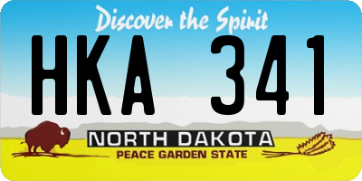 ND license plate HKA341