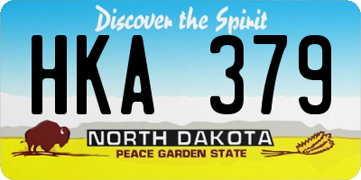 ND license plate HKA379