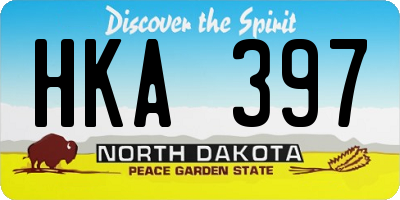 ND license plate HKA397