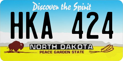 ND license plate HKA424