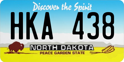 ND license plate HKA438