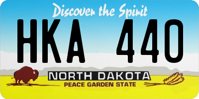 ND license plate HKA440