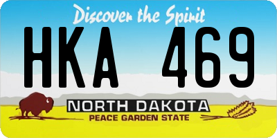 ND license plate HKA469