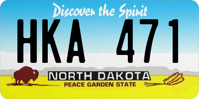ND license plate HKA471