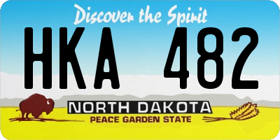 ND license plate HKA482