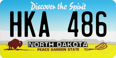ND license plate HKA486