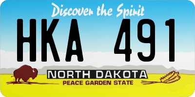ND license plate HKA491