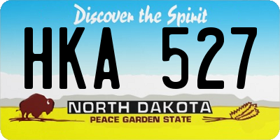 ND license plate HKA527
