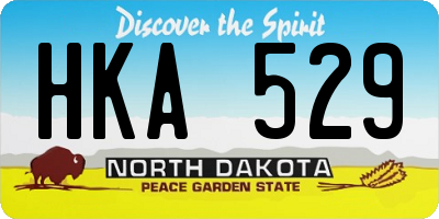 ND license plate HKA529