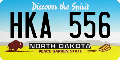 ND license plate HKA556