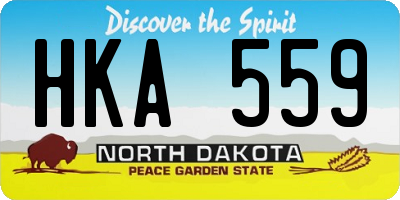 ND license plate HKA559