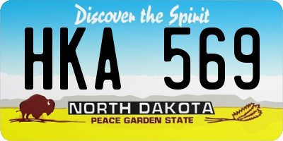 ND license plate HKA569