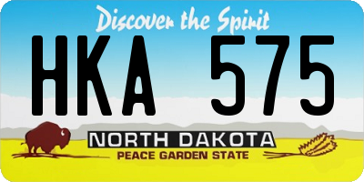 ND license plate HKA575