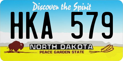 ND license plate HKA579