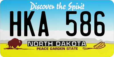 ND license plate HKA586