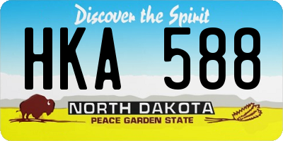 ND license plate HKA588