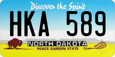 ND license plate HKA589