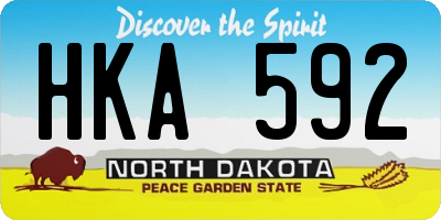 ND license plate HKA592