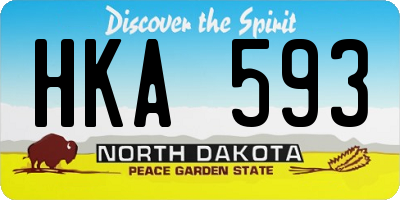ND license plate HKA593