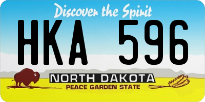 ND license plate HKA596