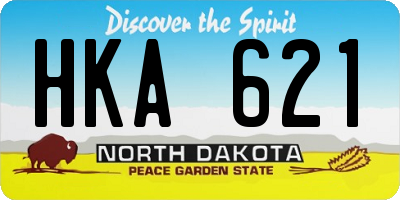 ND license plate HKA621