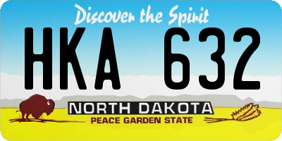 ND license plate HKA632