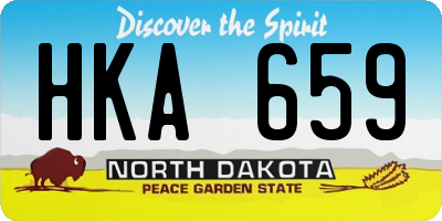 ND license plate HKA659