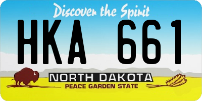 ND license plate HKA661