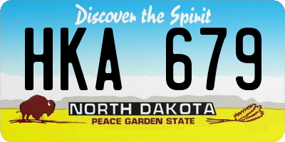 ND license plate HKA679