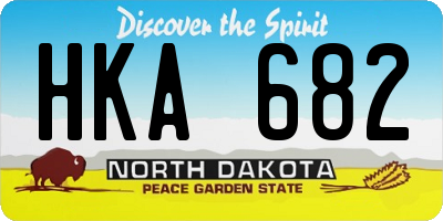ND license plate HKA682