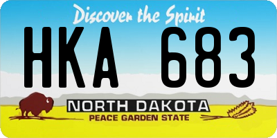 ND license plate HKA683