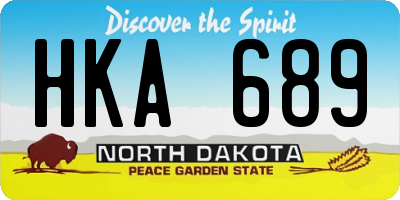 ND license plate HKA689