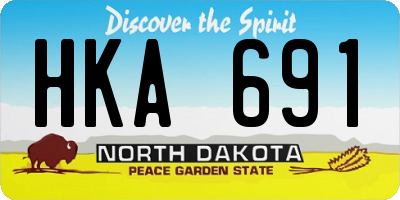 ND license plate HKA691