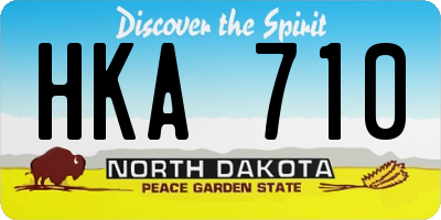 ND license plate HKA710