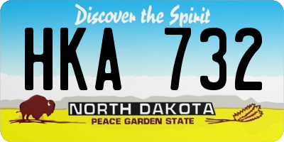 ND license plate HKA732
