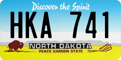 ND license plate HKA741