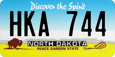 ND license plate HKA744