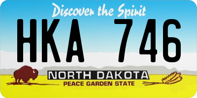ND license plate HKA746