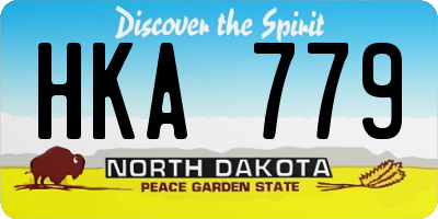 ND license plate HKA779