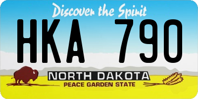 ND license plate HKA790