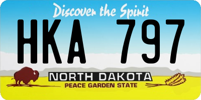 ND license plate HKA797