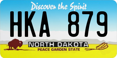 ND license plate HKA879